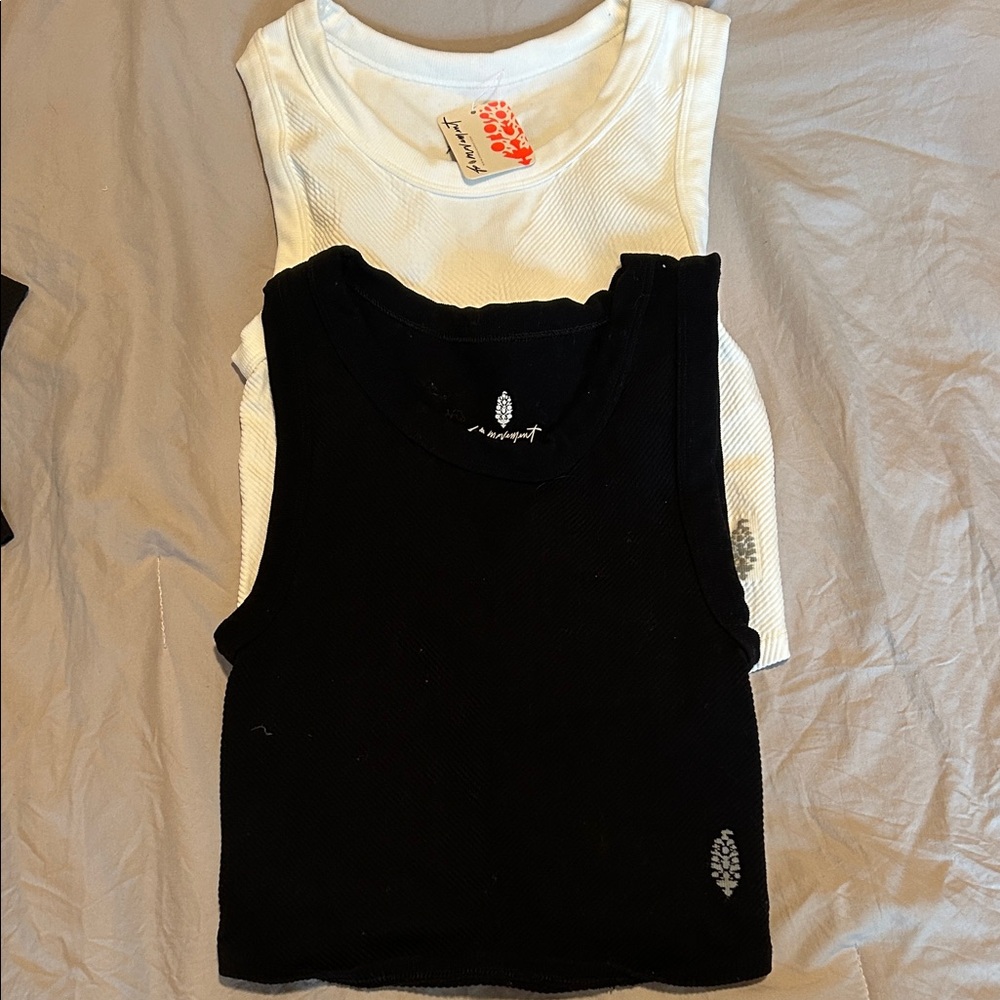FP Movement by Free People Black and White Tank Duo